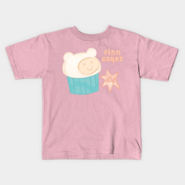 Finn Cakes Adventure Time Kids T-Shirt by RoserinArt